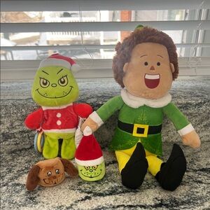 Elf and Grinch Stuffed Toys for Kids